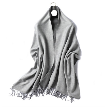 Women's & Men's Cashmere Winter Thickened Warm Double-sided Two-color Scarfs