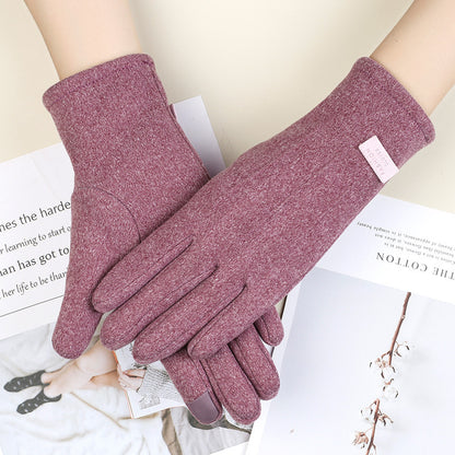 Women's & Men's Fashion Outdoor Riding Fleece-lined Thickened Cold Gloves