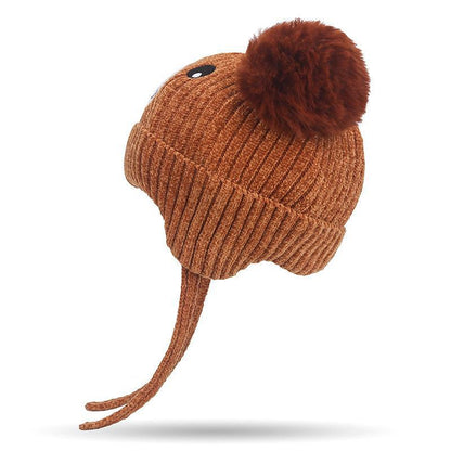 Warm Ear Protection Fleece-lined Woolen Hat Kids' Headwear