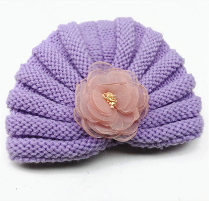 Children's Ethnic Style Hat Handmade Flower Autumn Kids' Headwear