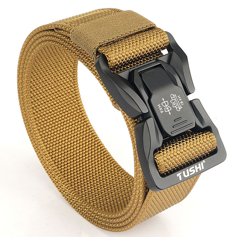 Men's Tactical Alloy Buckle Training Nylon Waistband Outdoors Belts