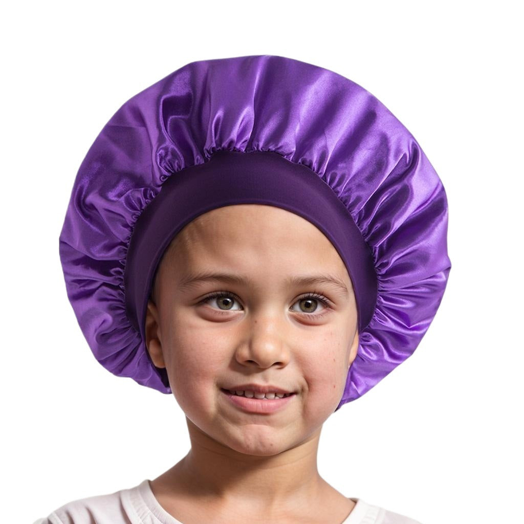 Children's Nightcap Elastic Artificial Silk Small Round Kids' Headwear