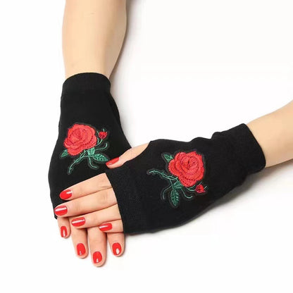 Women's & Men's Dance Open Finger Rivet Knitting Wool Gloves