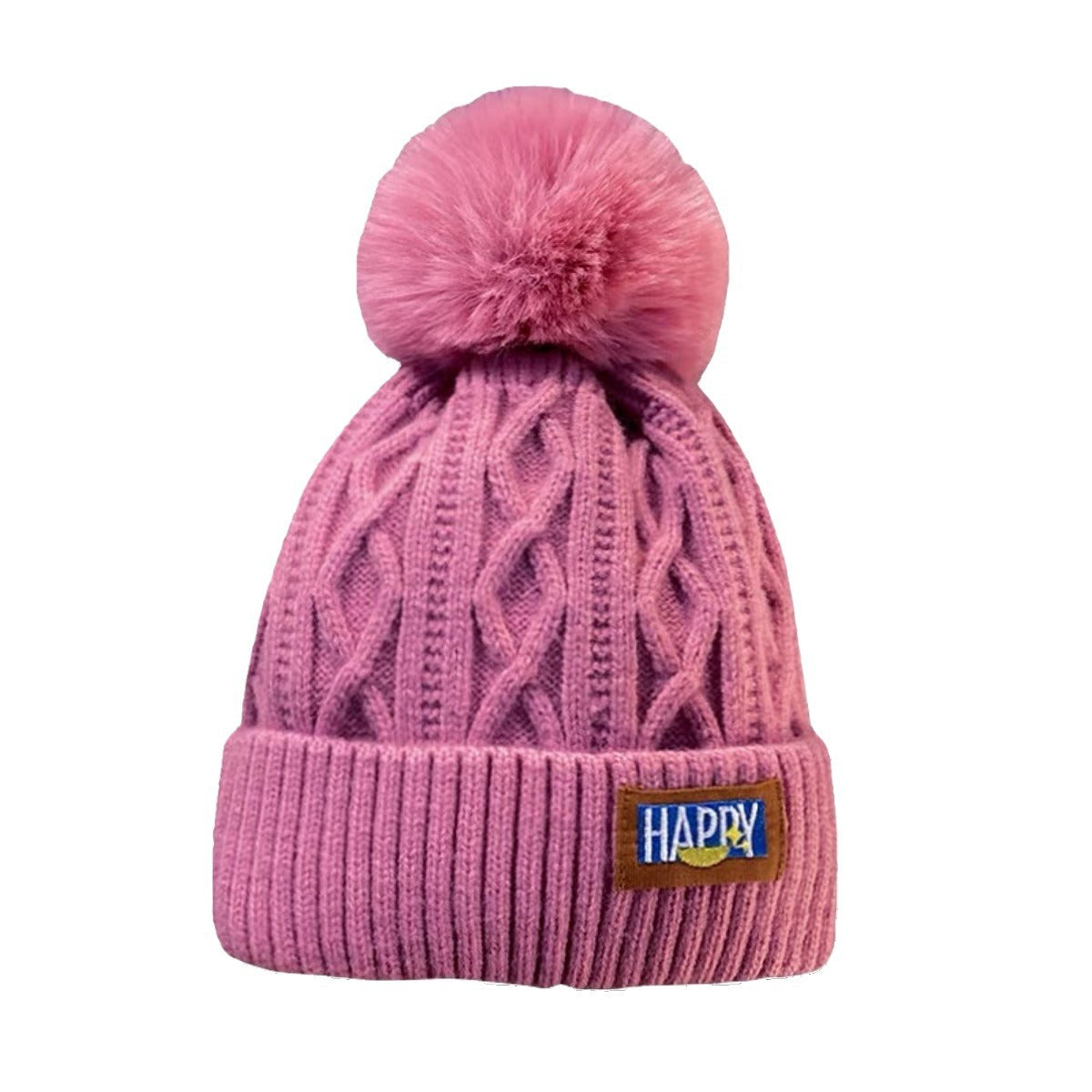 Women's Fleece-lined Woolen Hat Thickened Warm Knitted Hats & Caps