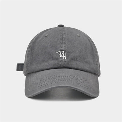 Women's & Men's Khaki Soft Top Baseball Peaked Deep Black Korean Hats & Caps