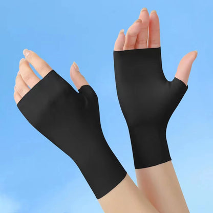 Protection Half Finger Silk Ice Uv Nail Riding Sports Gloves