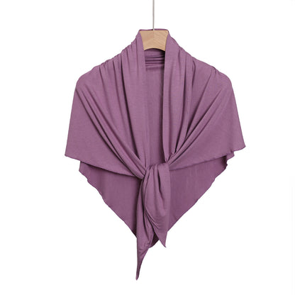 Women's Triangular Binder Elastic Mercerized Cotton Hair Scarfs