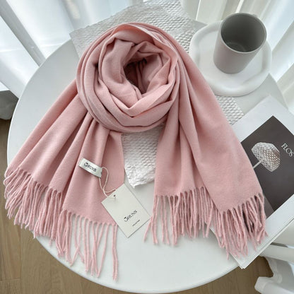 Women's Cashmere Texture Thickened Warm Korean Fashion Scarfs