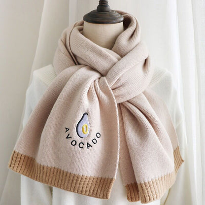 Long Section Keep Warm Pure Color Wool Scarfs