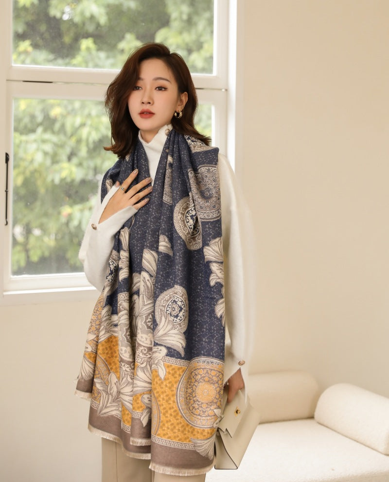 Women's Winter Fashionable Korean Thick Warm High-grade Scarfs