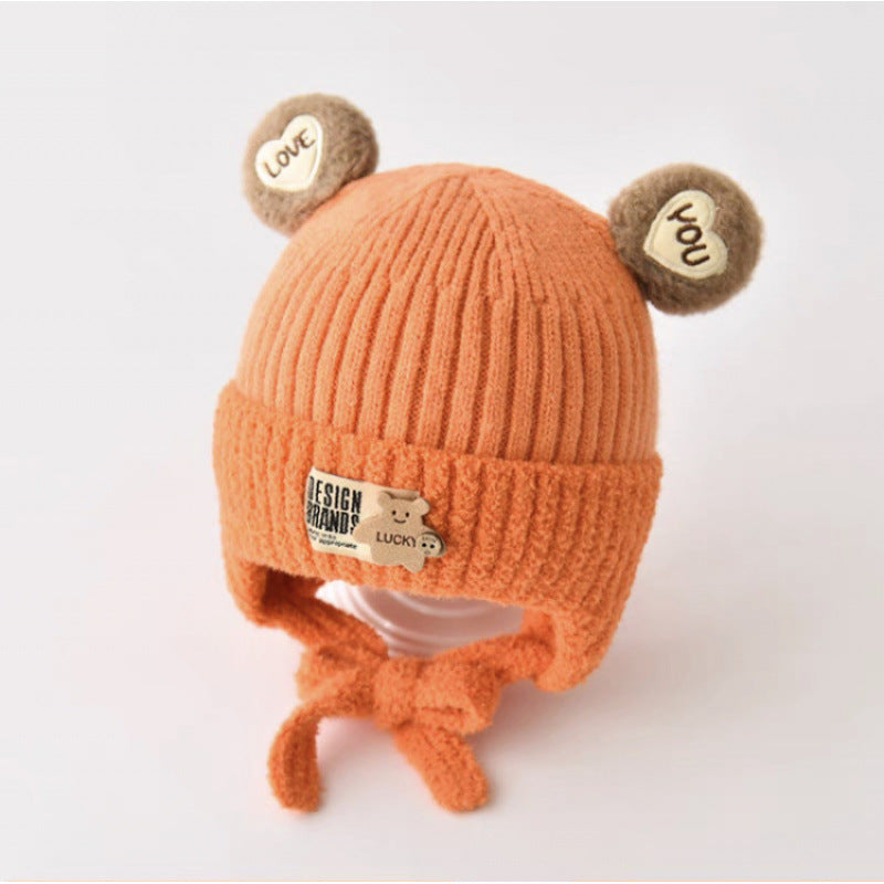 Hat Cute Boy Little Wool Thickened Kids' Headwear