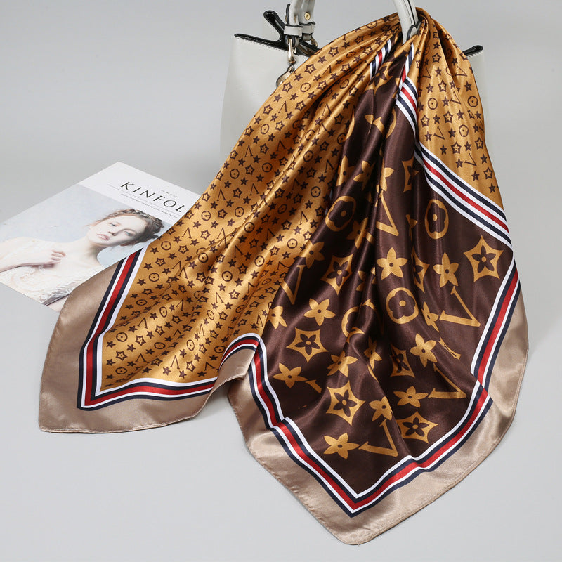 Large Kerchief Printed Female Mother's Outer Scarfs