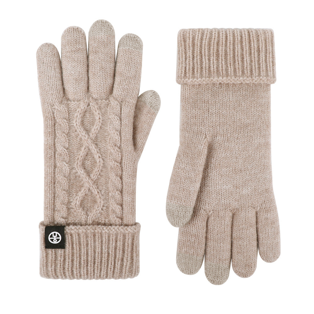 Cycling Wool Twist Lengthen Thicken Outdoor Gloves