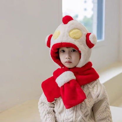 Children's One-piece Ears Moving Thickening Thermal Windproof Kids' Headwear