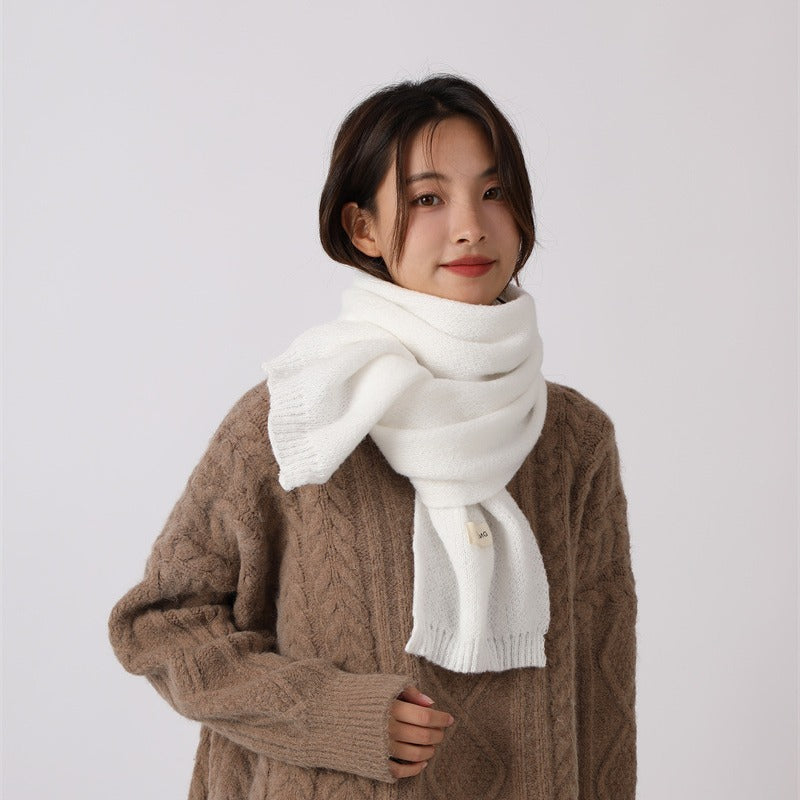 Women's Solid Color Winter Thickening Deer Plush Scarfs