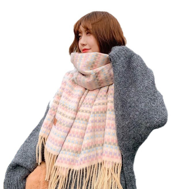 Women's Winter Korean Style Versatile High-grade Thickened Scarfs