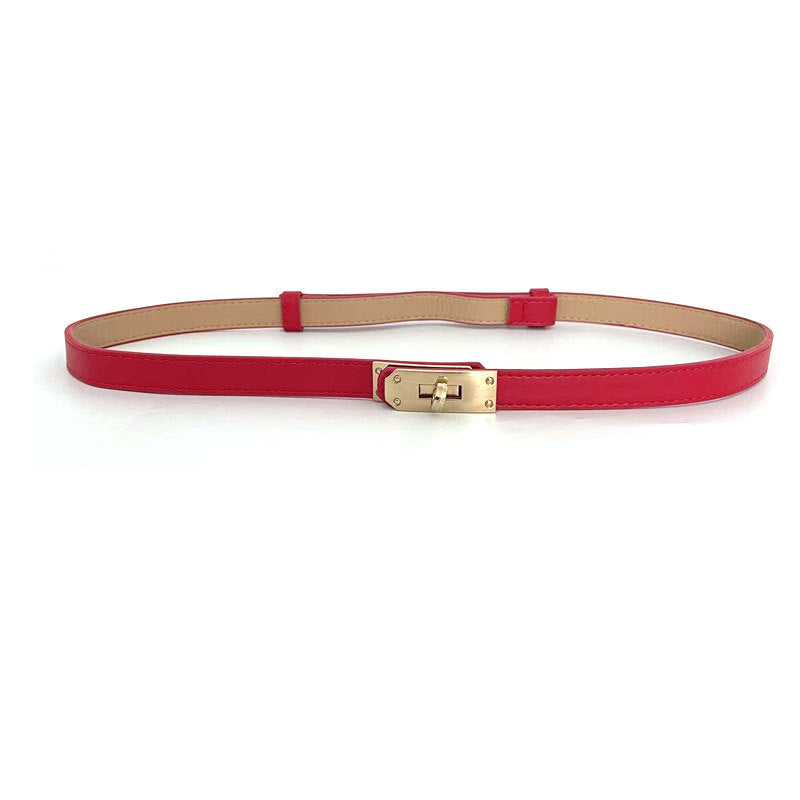 Women's High-grade Rotating Lock Thin Female Ornament Belts