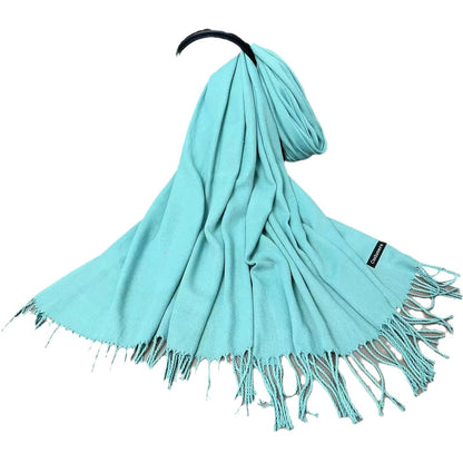 Women's Artificial Cashmere Monochrome Warm Bib Shawl Winter Scarfs