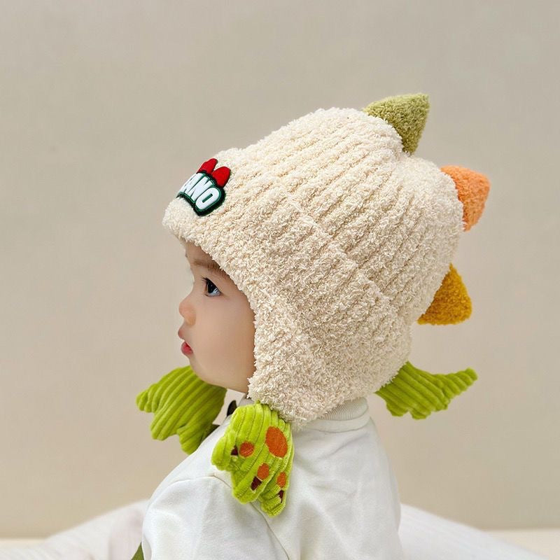 Children's Boys Ear Protection Fleece-lined Thickened Knitted Kids' Headwear