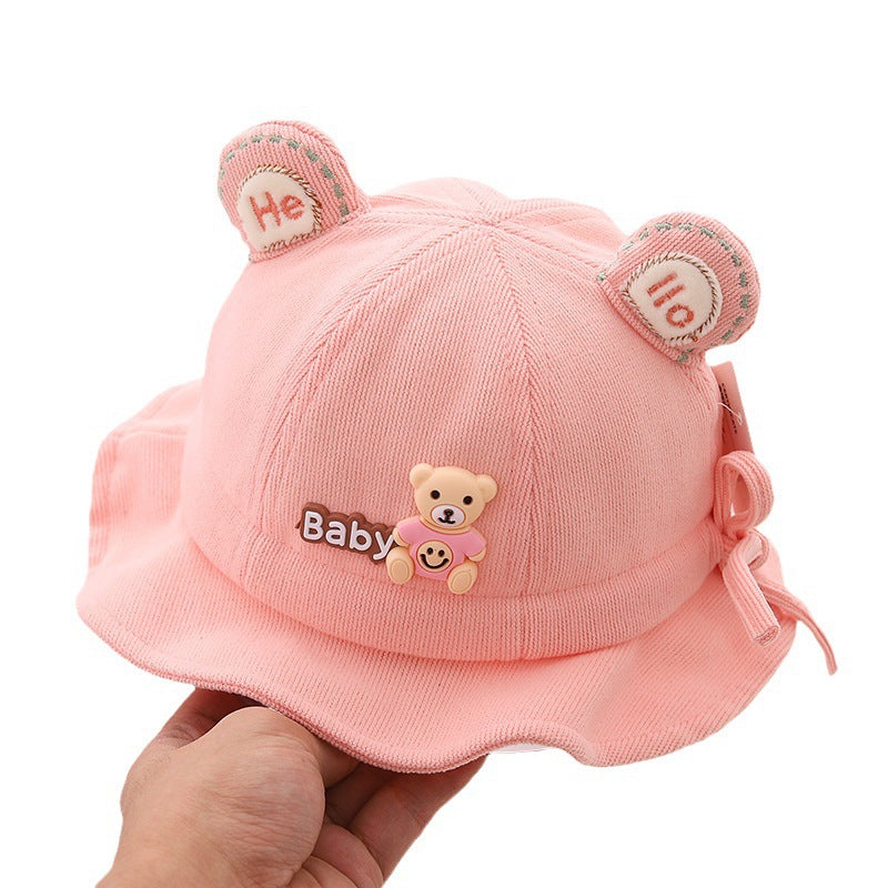 Spring Boys Bucket Cute Bear Adjustable Kids' Headwear