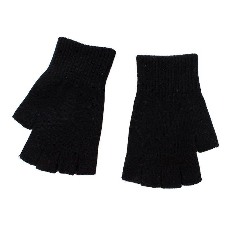 Half Finger Fingerless Elastic Retractable Acrylic Gloves