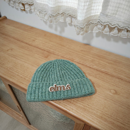 Children's Letter Wool Blend Woolen Thick Warm Kids' Headwear