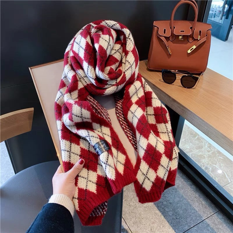 Women's & Men's Korean Pure Color Knitted Wool Keep Scarfs