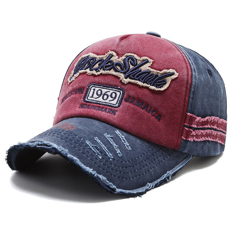 Women's & Men's Washed Old Peaked Outdoor Fishing Days Broken Hats & Caps