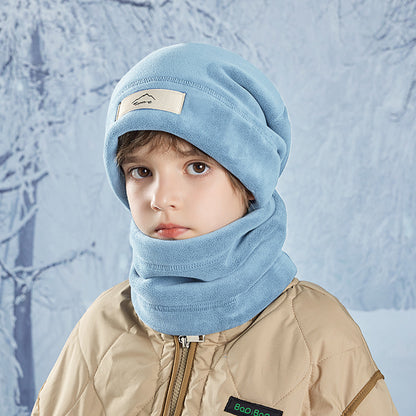 Children's Hat Winter Olympic Fleece Warm Two-piece Set Boys Outdoor Kids' Headwear