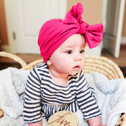 Children's Hat Cotton Sleeve Bow Indian Beanie Kids' Headwear