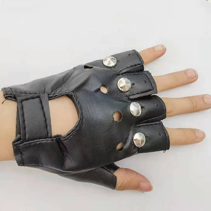 Men's Half Finger Punk Street Dance Open Gloves