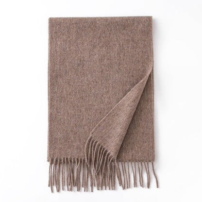 Women's Wool Solid Color Thickened Warm Shawl Scarfs