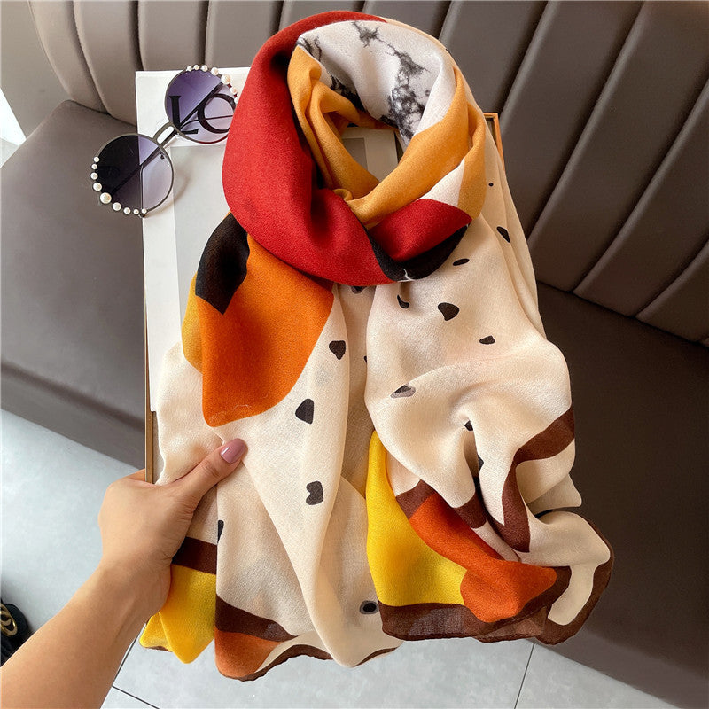 Women's Autumn Shawl Outer Match Fashion Cotton Linen Scarfs