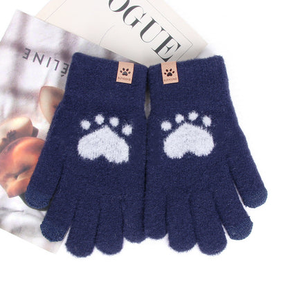 Women's Korean Minority Simple Solid Color Sweet Girly Gloves