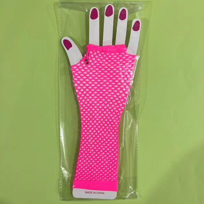 Coarse Mesh Fishnet Stretch Sexy Sleeve Gloves