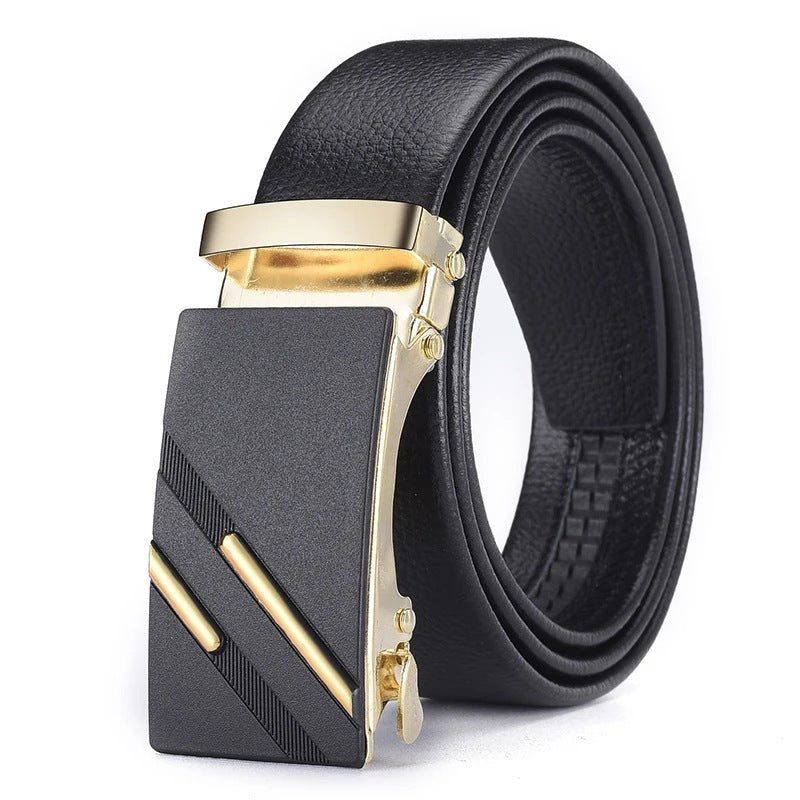 Men's Automatic Buckle Green Business Pant Trendy Belts