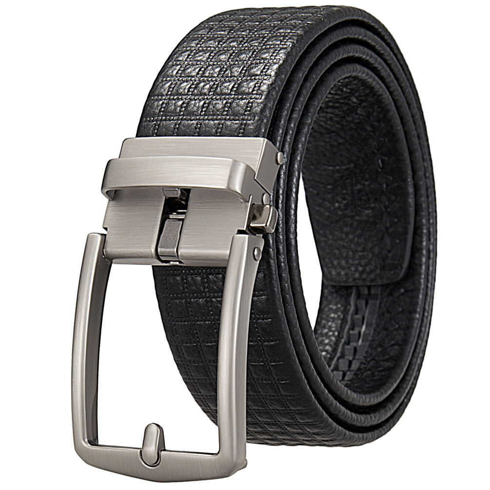 Men's Business Casual Automatic Buckle First Layer Belts