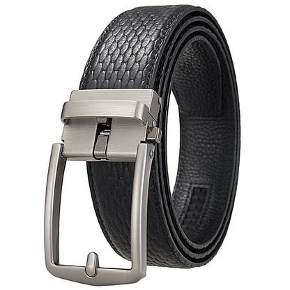 Men's Business Casual Automatic Buckle First Layer Belts