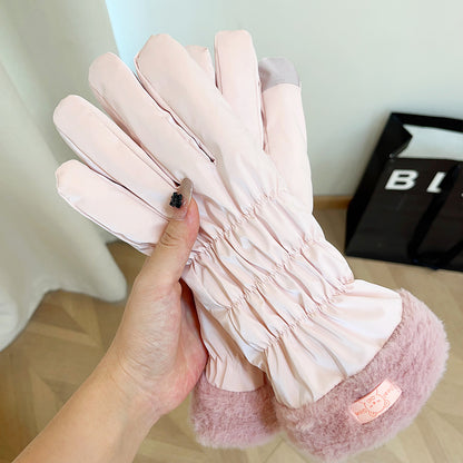 Women's Korean Fashionable Laser Touch Screen Warm Winter Gloves