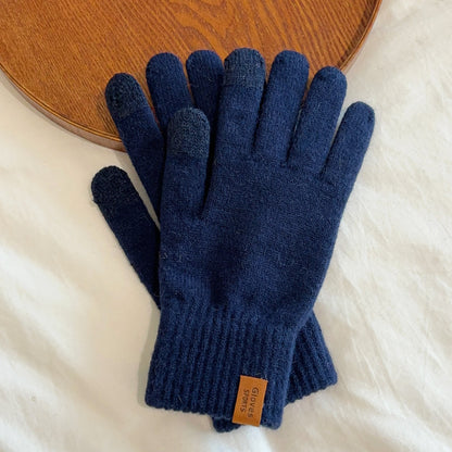 Men's Color Business Wool Keep Warm Winter Fashion Gloves