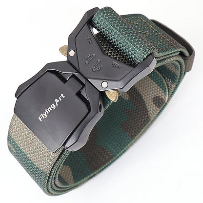 Women's & Men's Aluminum Alloy Camouflage Nylon Tactical Outdoor Belts