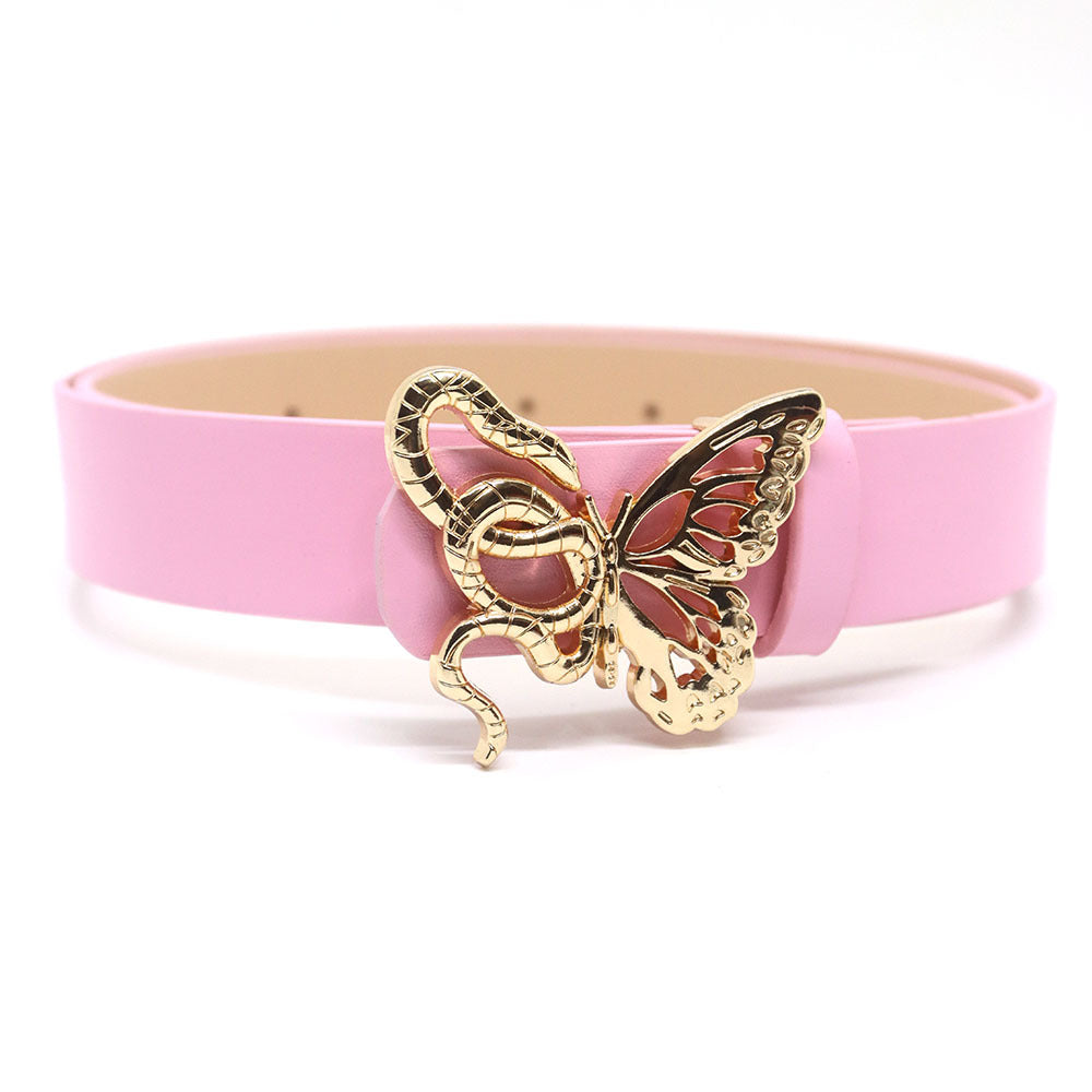 Snake Butterfly Buckle Jeans Skirt Shaped Accessory Belts