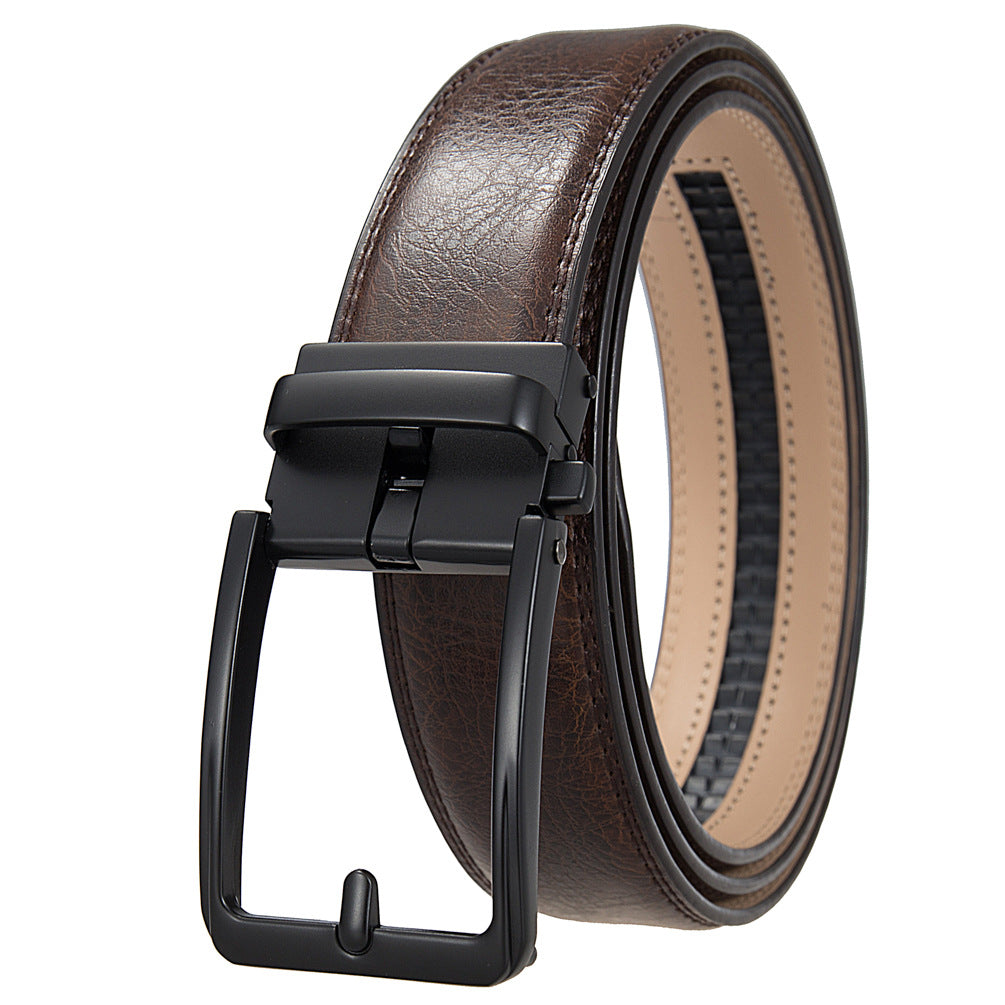 Men's Creative Automatic Buckle Split Leather Belts