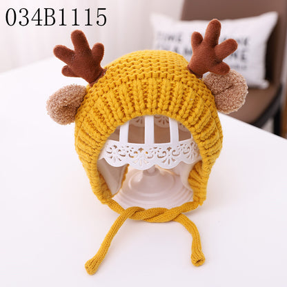 Warm Thickened Plush Bonnet Woolen Earmuffs Kids' Headwear