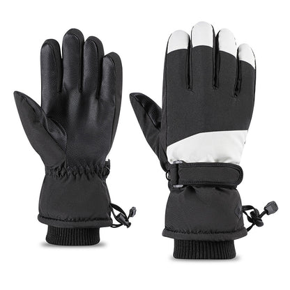 Winter Waterproof Ski Warm Thickening Five-finger Gloves