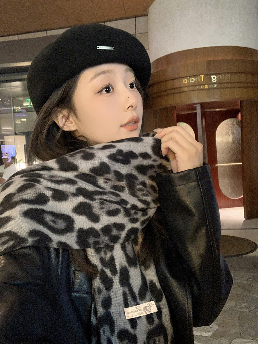 Leopard Print Tassel Female Millennium Hot Style Scarfs