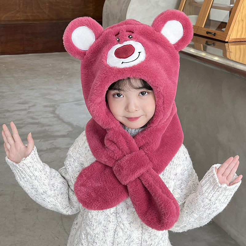 Children's Hat Winter Integrated Infant Boys Cute Kids' Headwear