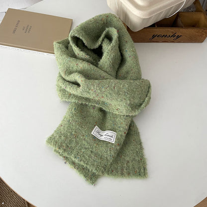 Homemade Korean Romantic Trendy Knitted With Wool Scarfs