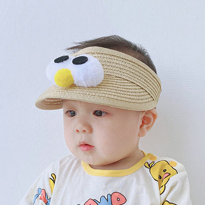 Children's Hat Summer Cute Big Eyes Straw Kids' Headwear