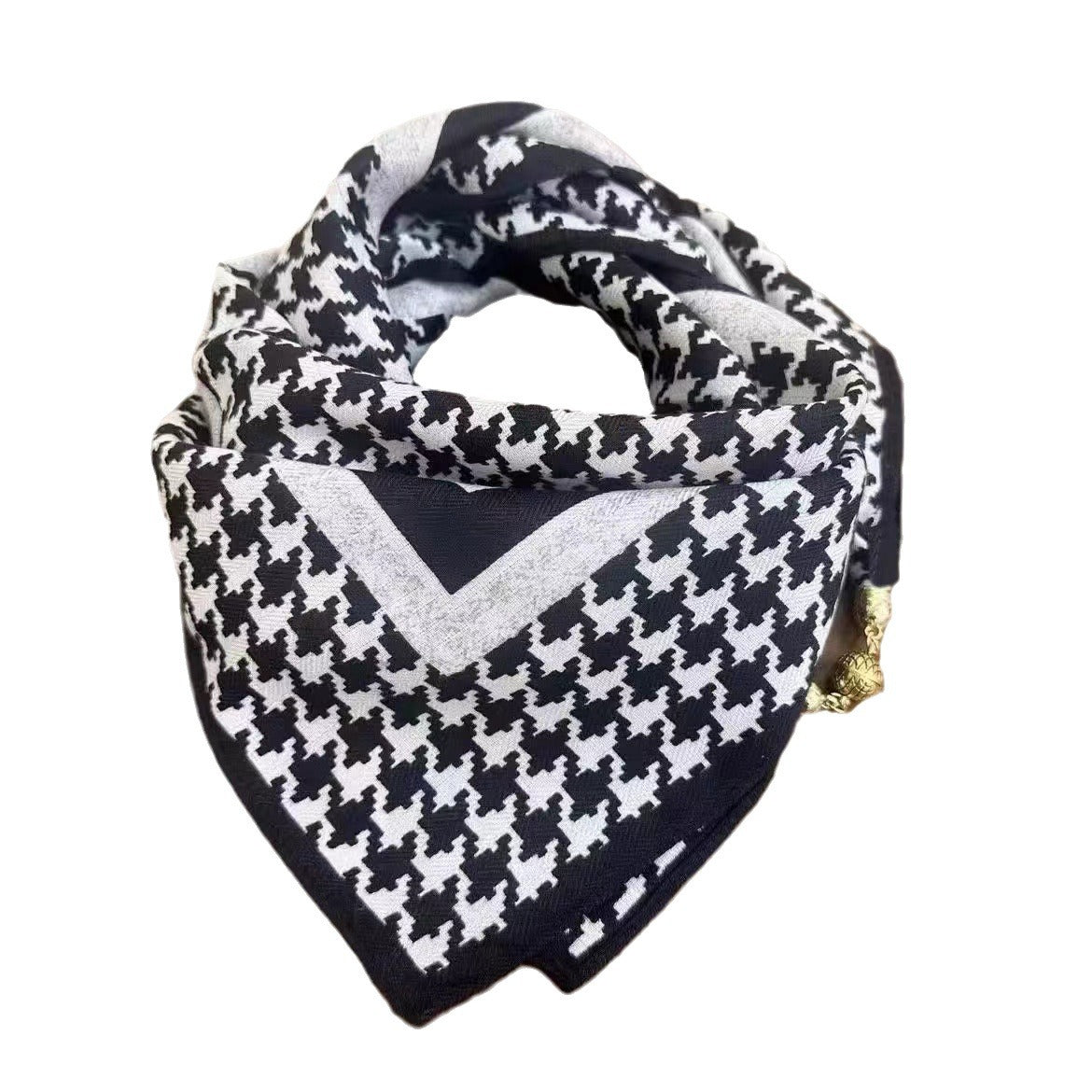 Women's Silk Square Magnetic Buckle Hidden Hook Scarfs